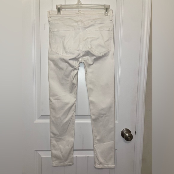 Mango Sculpt Cropped Hi-Rise Skinny Jeans Size 4 White - Picture 4 of 7